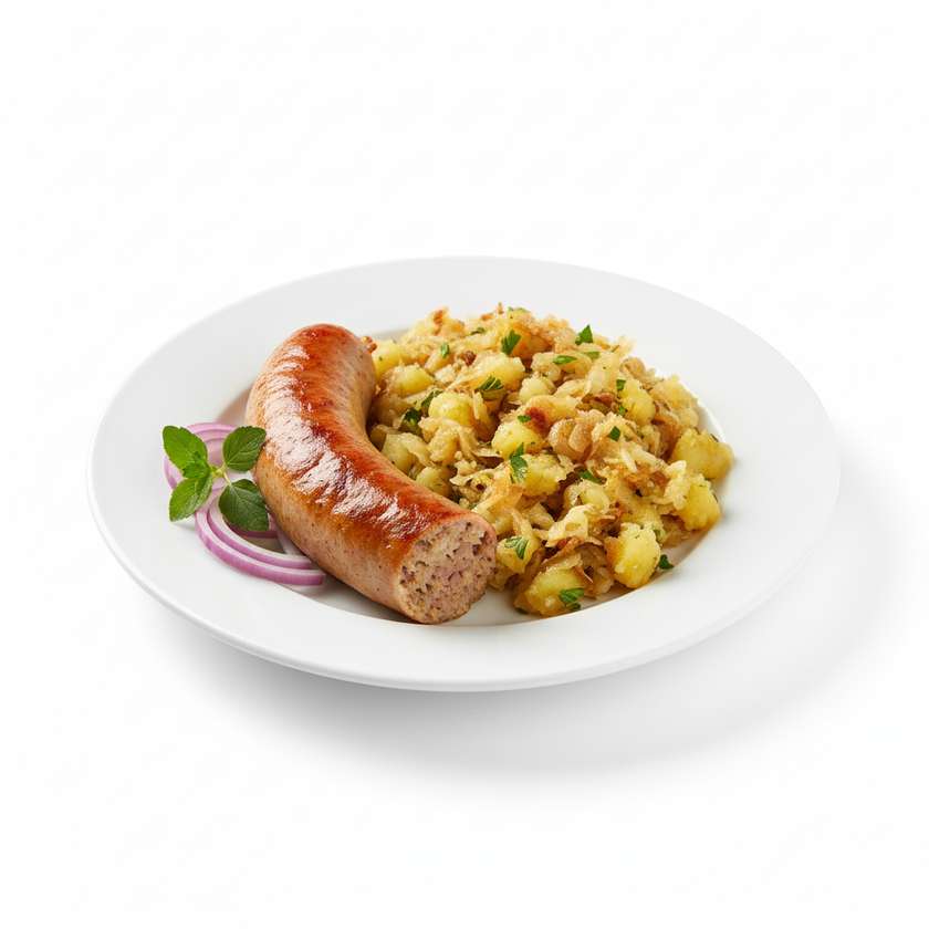 Kuřecí roláda, bramborová kaše