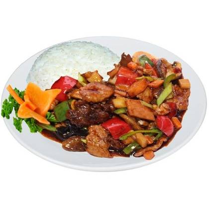 34. Osm Pokladů v Pálivé Omáčce s Rýží