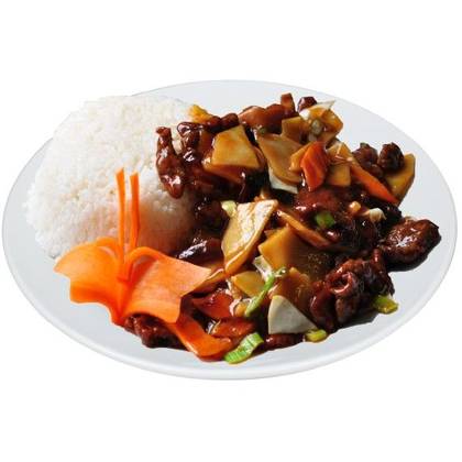 33. Hovězí s Bambusem a Houbami s Rýží