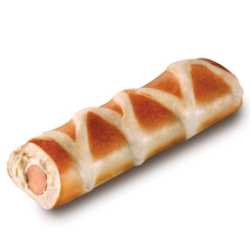 Deli wrap Hot Dog Chicken sausage and cheese