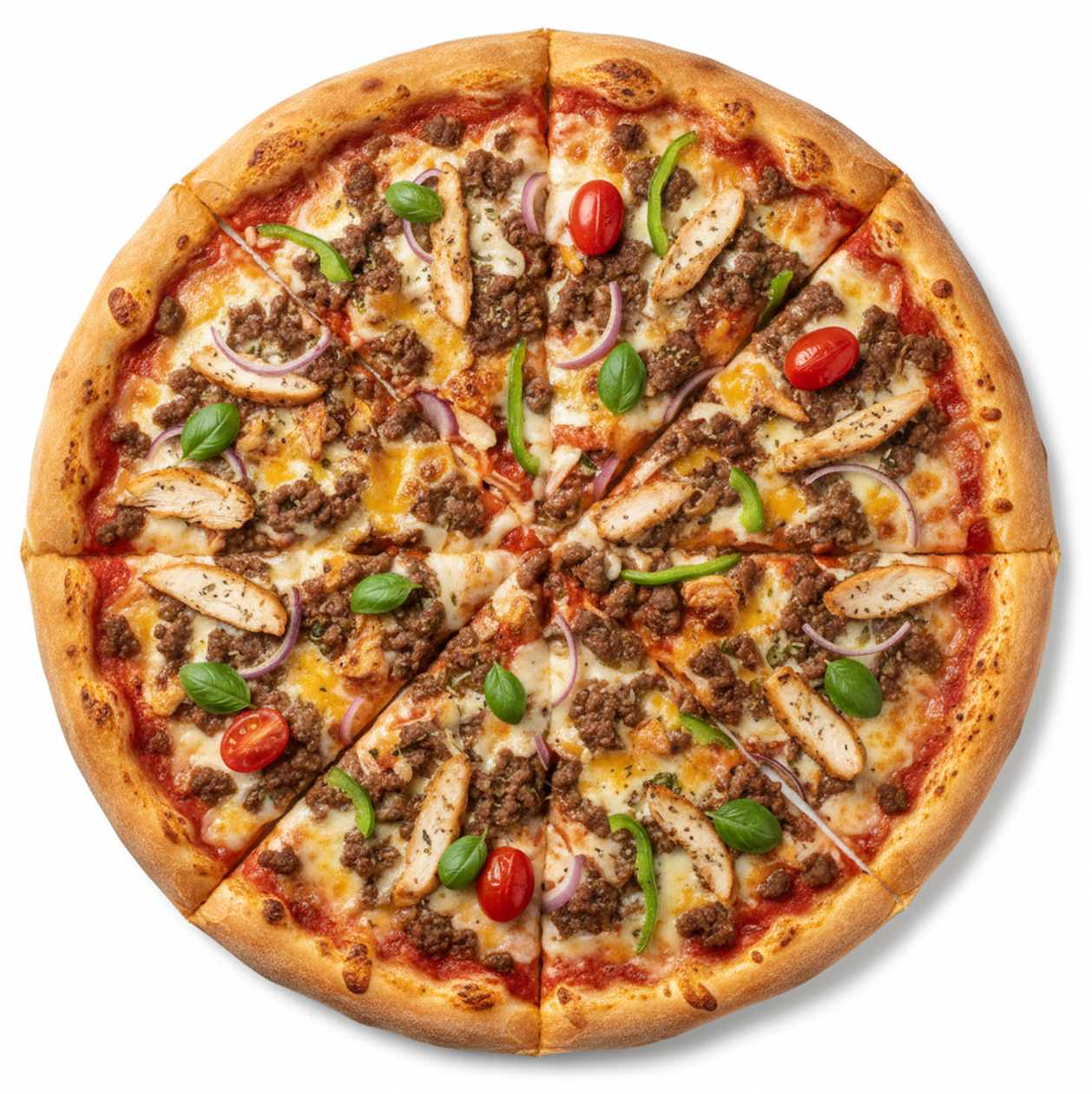 Family Beef Mince & Chicken Pizza