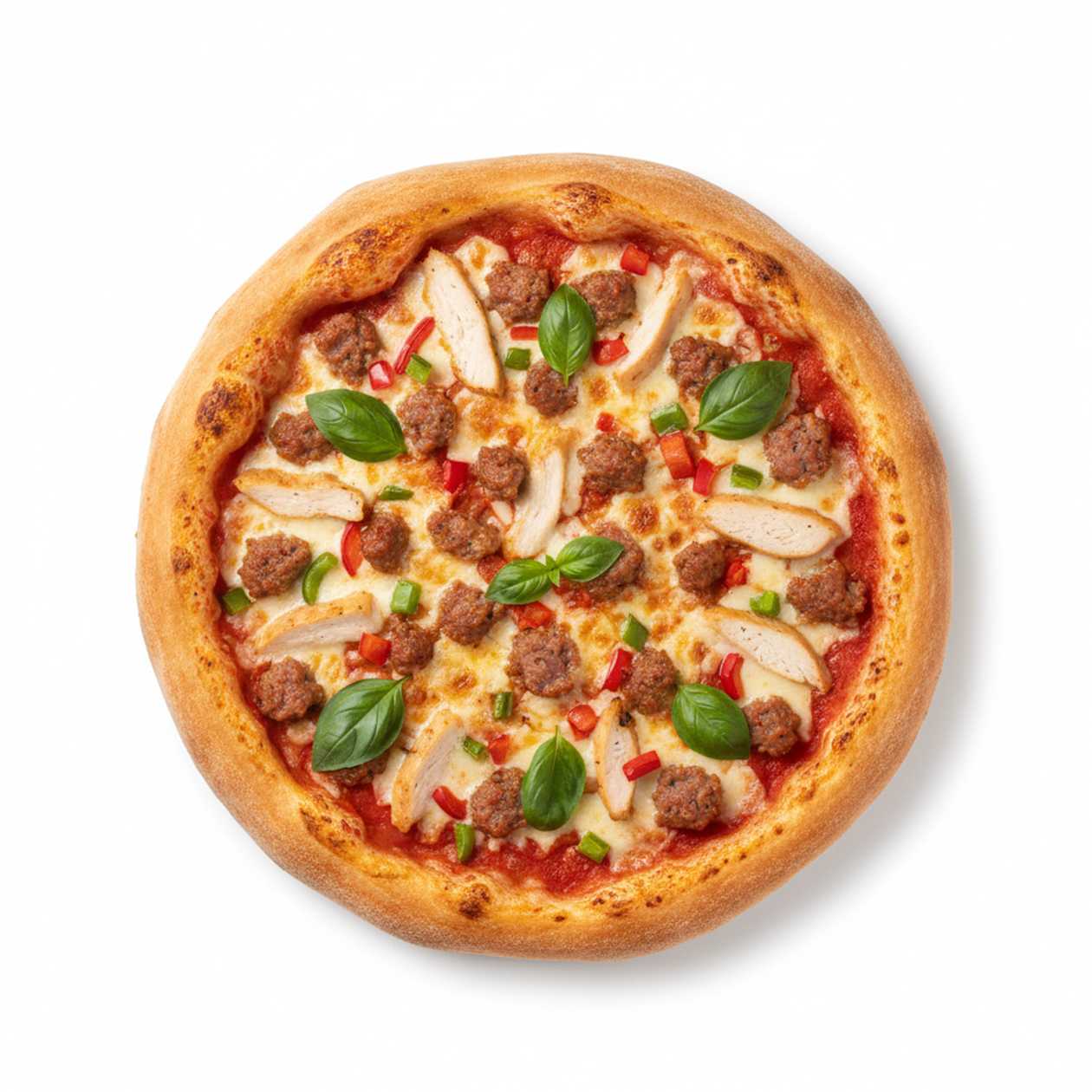 Medium Sausage & Chicken Pizza