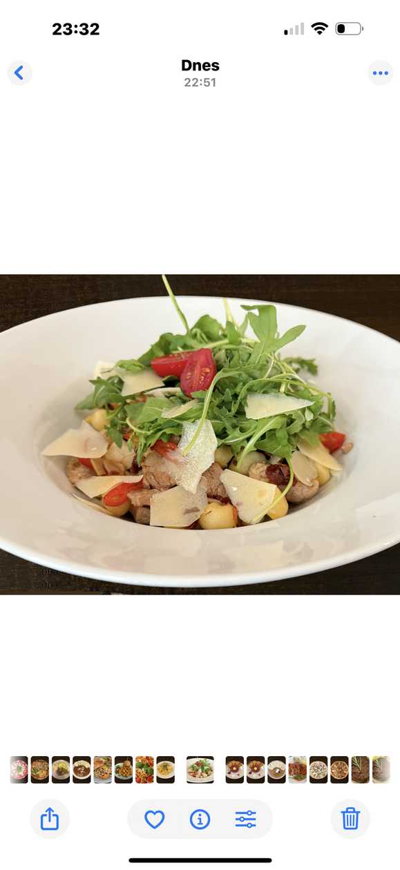 Mini gnocchi with pork tenderloin