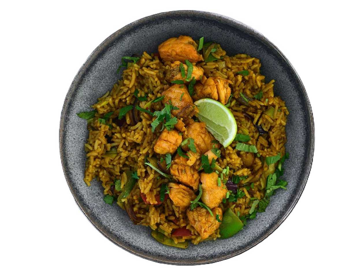 Curry Salmon Fried Rice