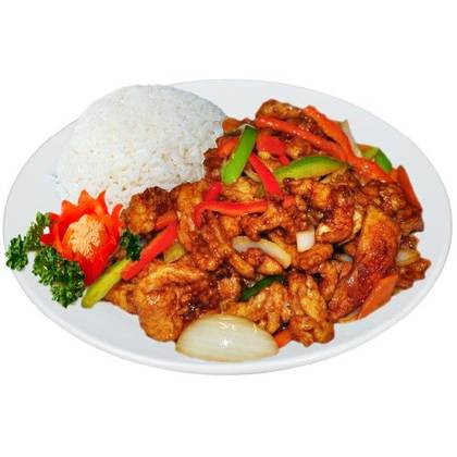 30. Sušené vepřové maso s rýží