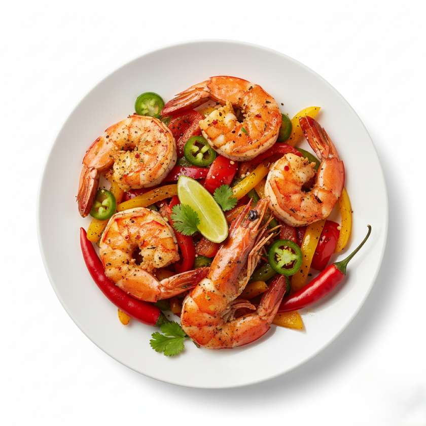 Tiger shrimp with pepper