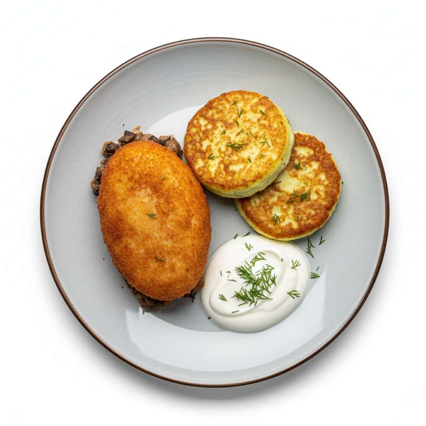 Zraza - kohafilee kalapall kiievipäraselt