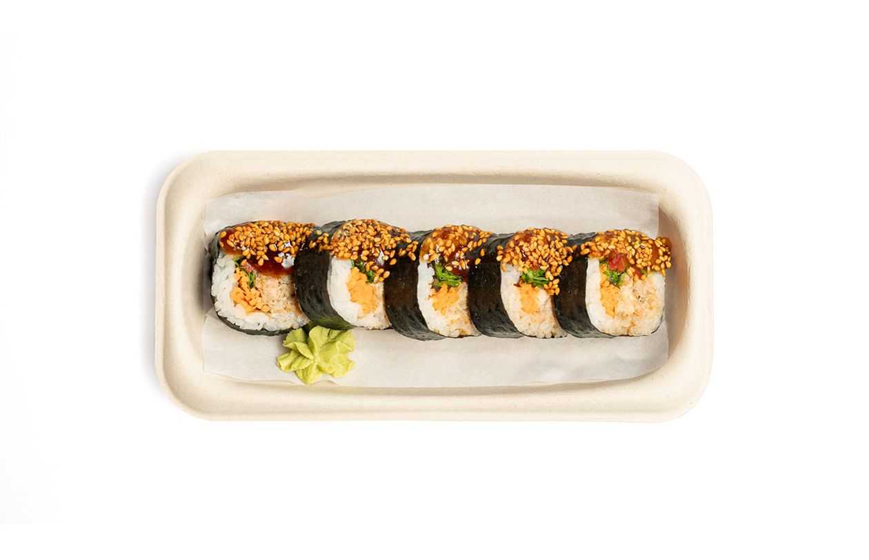 Fried Salmon Korean BBQ Roll
