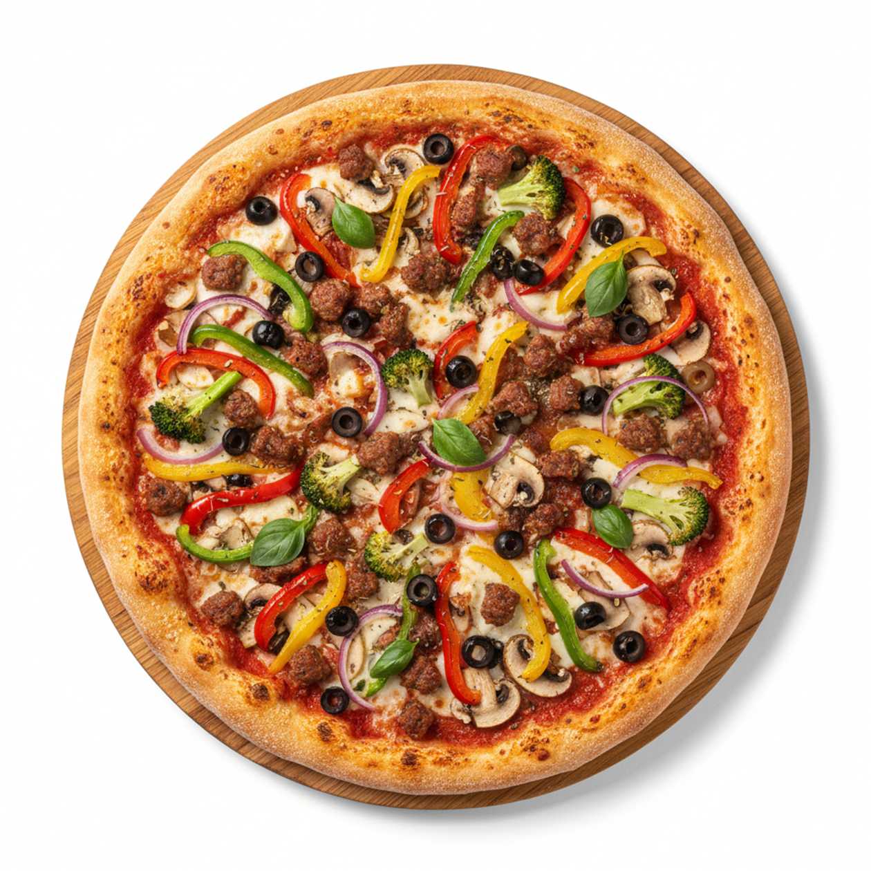 Family Veggies  Beef Pizza