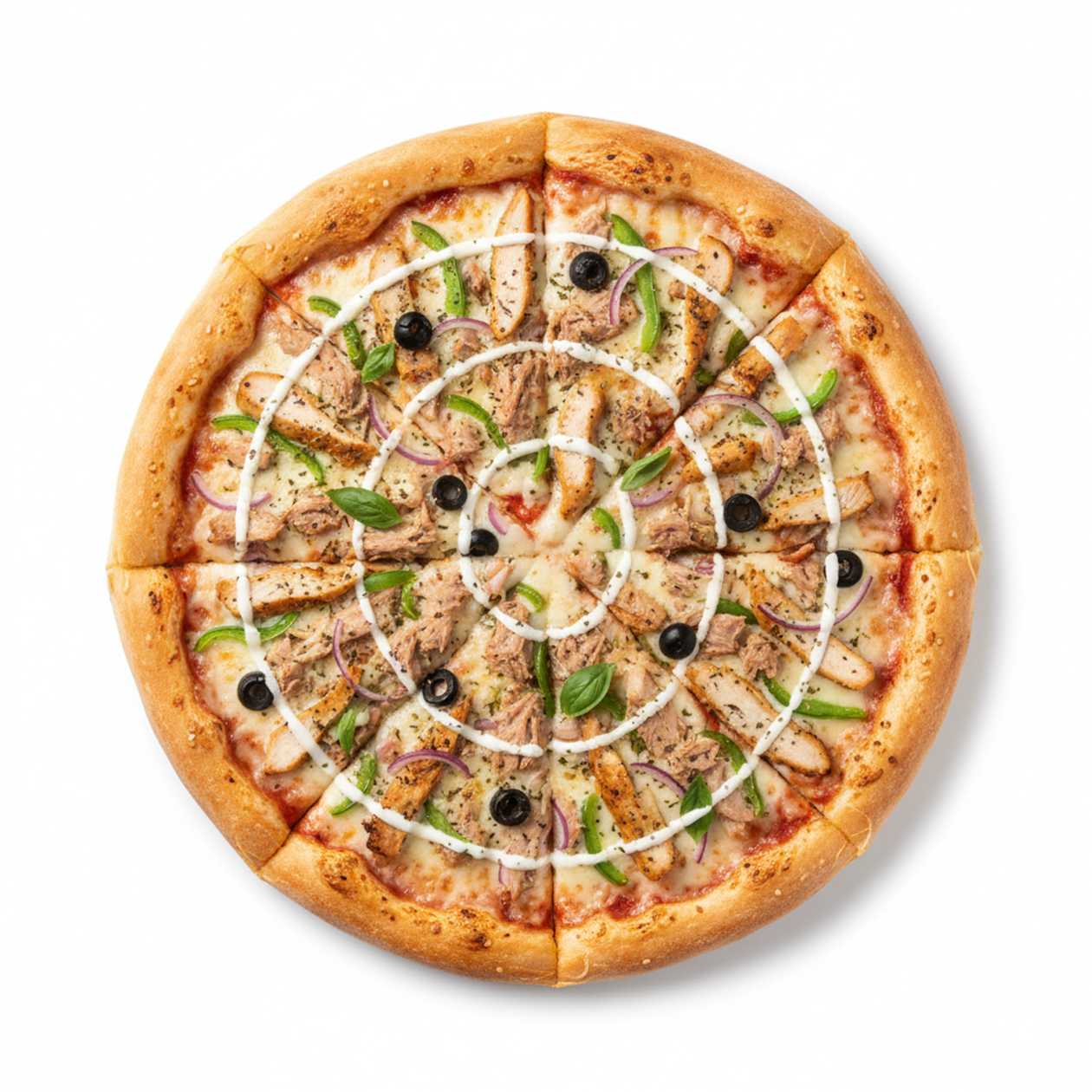 Family Tuna & Chicken Pizza