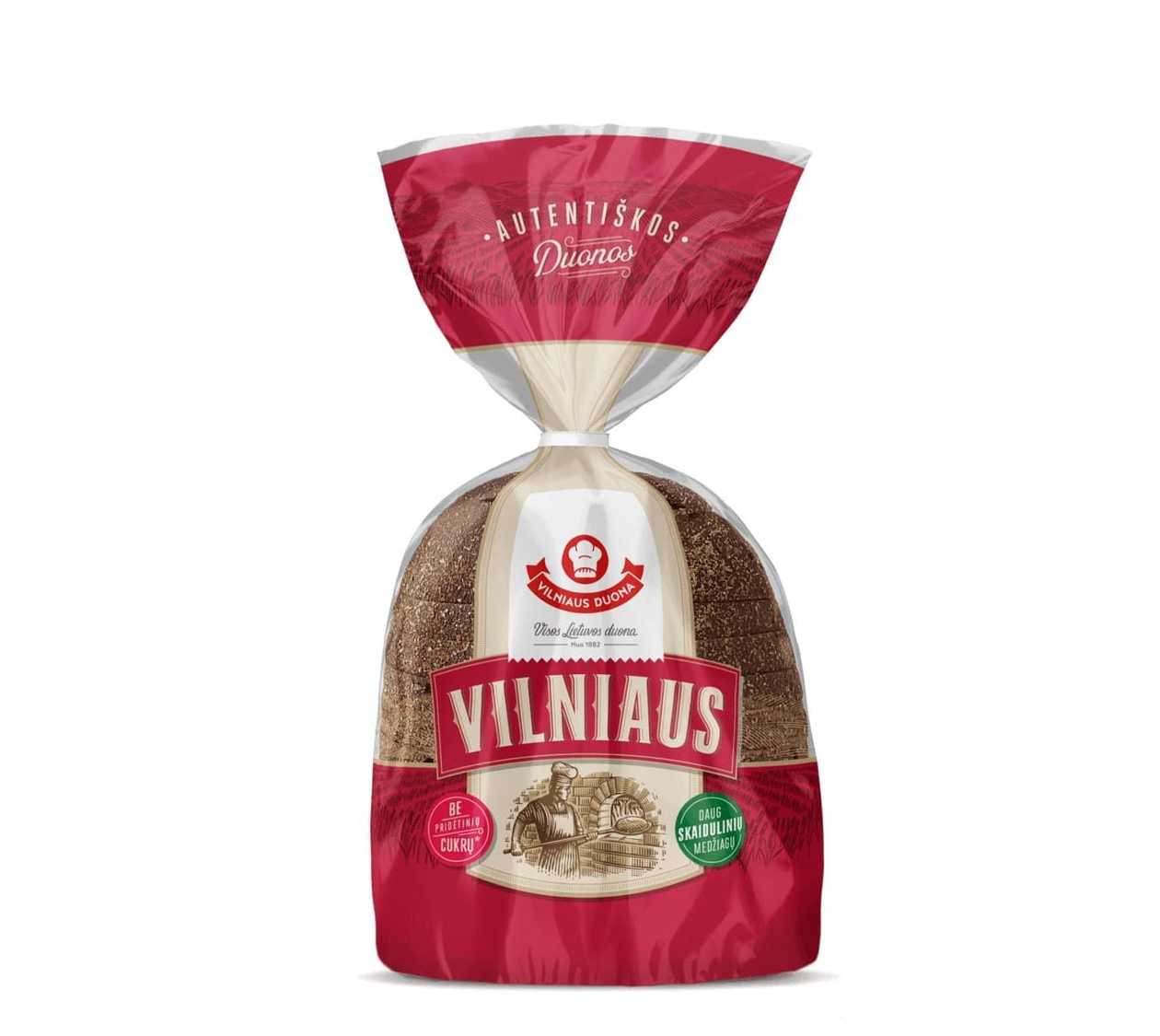 Dark VILNIAUS Bread without Added Sugar, 430g (expires soon)