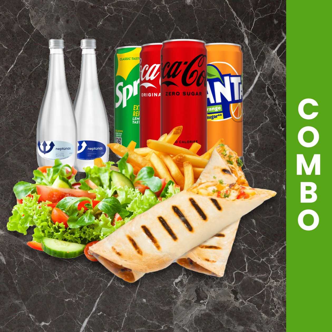 Combo- Tortilija su vištiena čili con carne