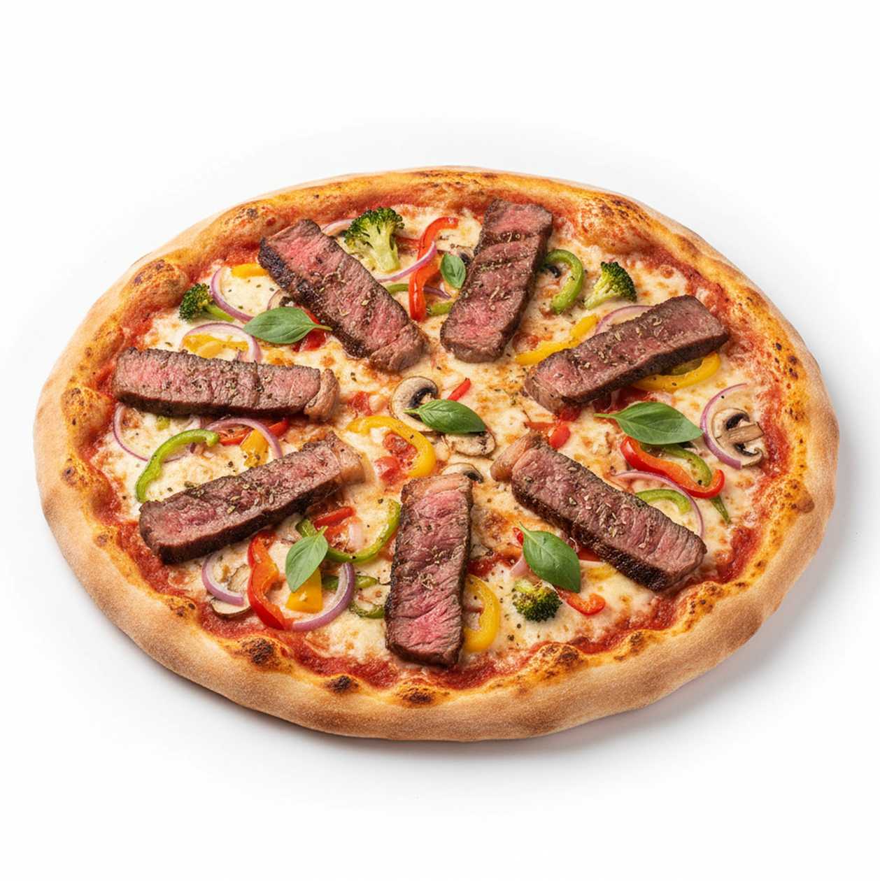 Large beef steak Veggies Pizza