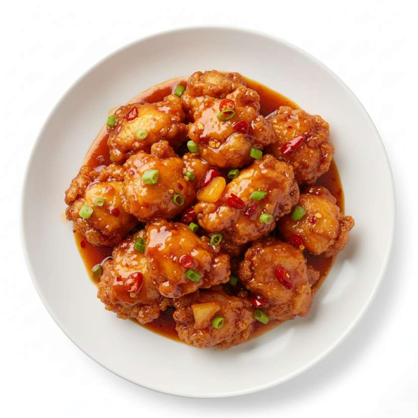 Fried chicken thigh meat