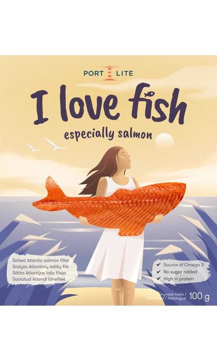 Salted Salmon Fillet I LOVE FISH, 100g (expires soon)