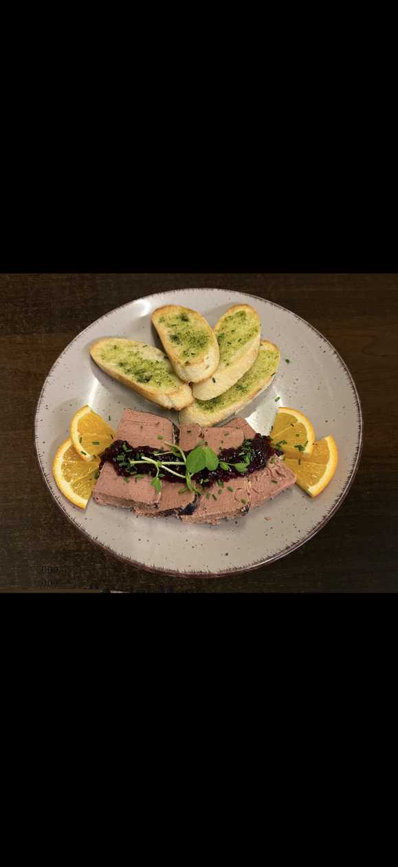 Duck pâté with cranberries