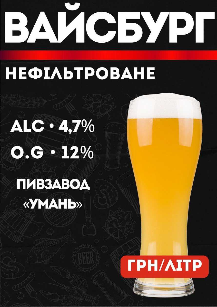 Weissburg Unfiltered ALC 4.7% O.G 12%