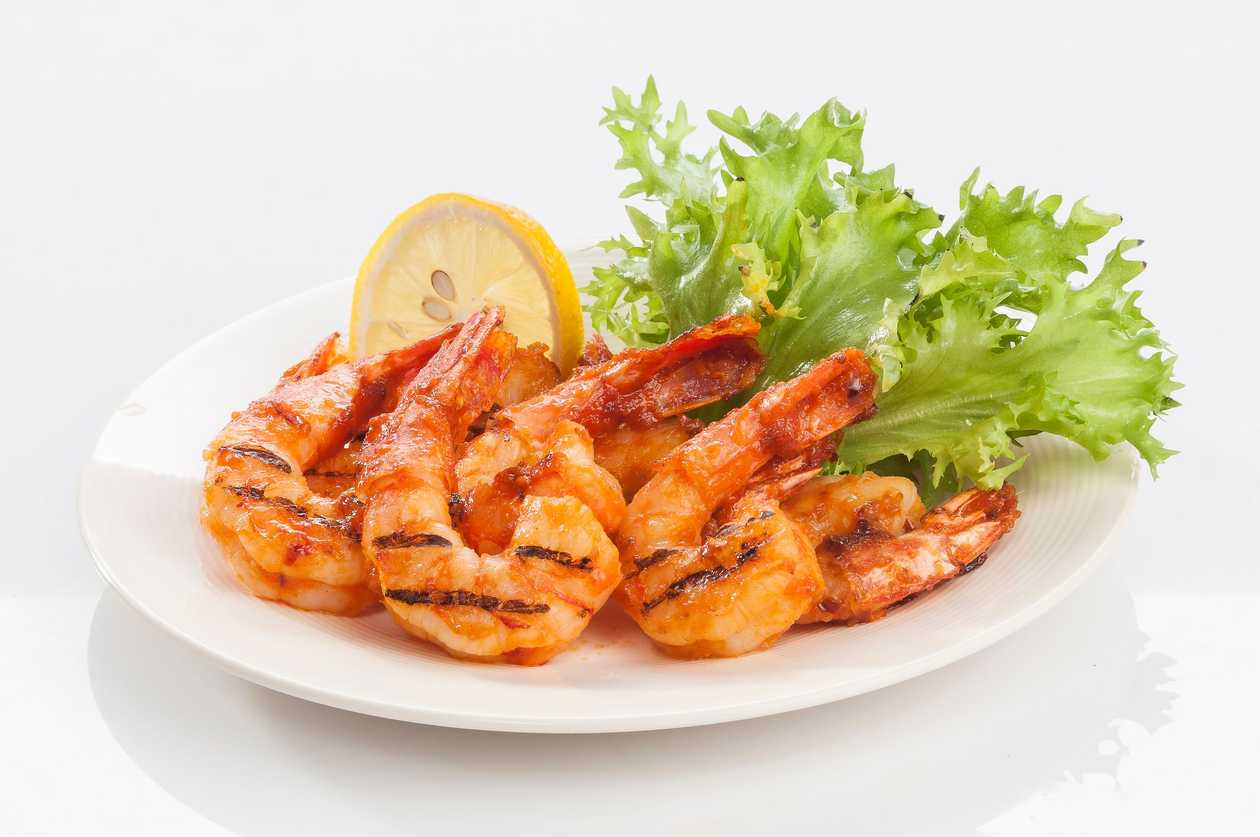 Grilled Shrimp with Broccoli and Remoulade Sauce