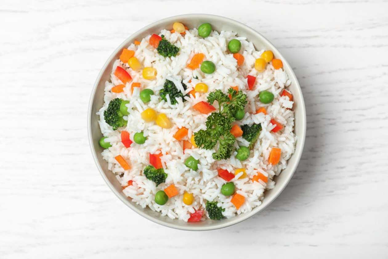 Rice with Corn and Peas