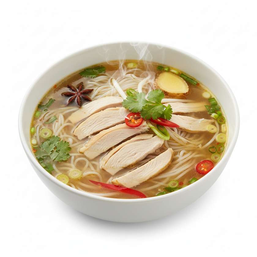 Slepičí vývar s nudlemi