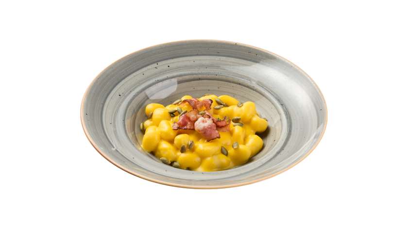 Gnocchi with Pumpkin Sauce and Bacon