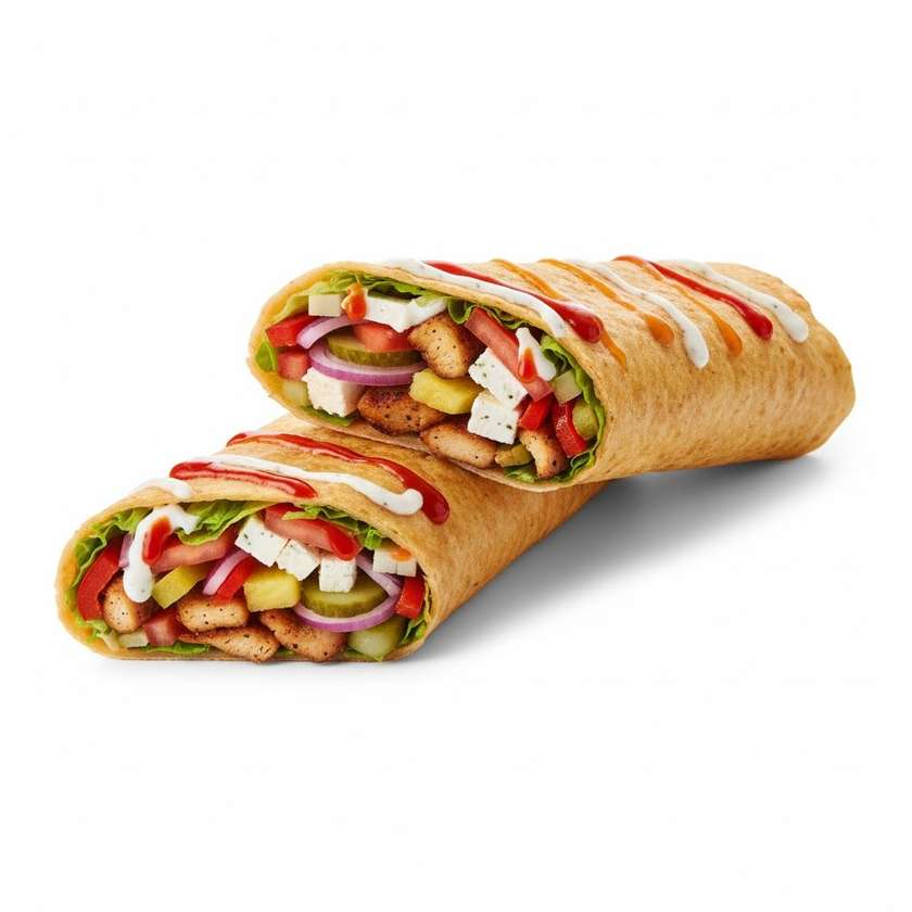 Kebabiwrap, fitaki ja ananassiga