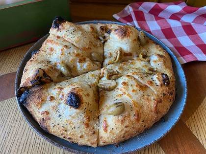 Focaccia with Olives, Herbs, and Parmesan Cheese
