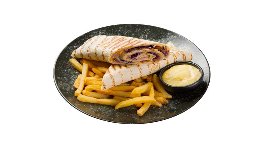 Tortilija su kumpiu ir čederiu