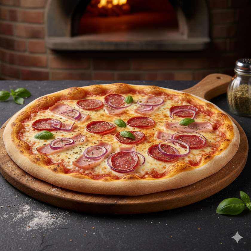 Ham, salami & onions