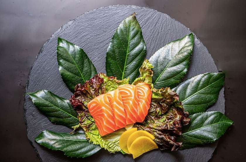 Salmon sashimi