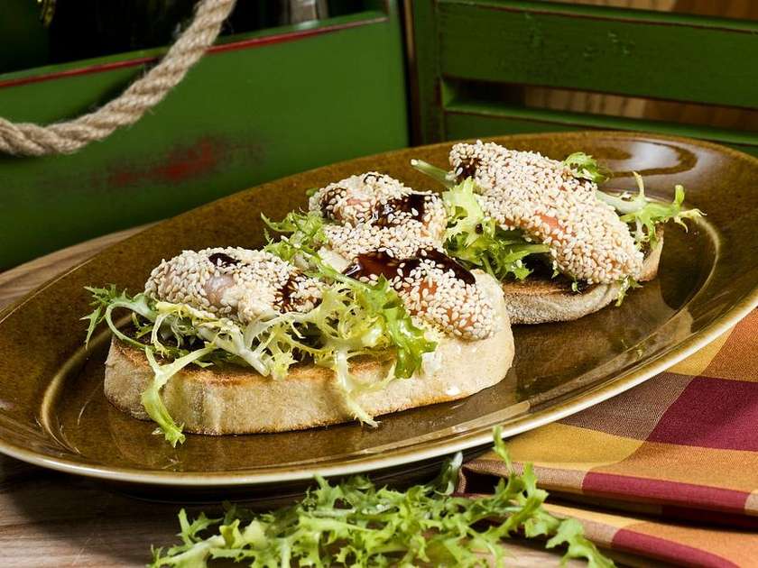 Bruschetta with House-Cured Salmon