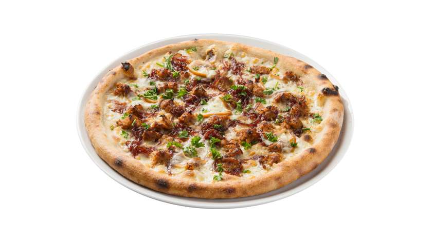 Pica „ Su BBQ kiauliena ir karamelizuotais svogūnais“ 30cm