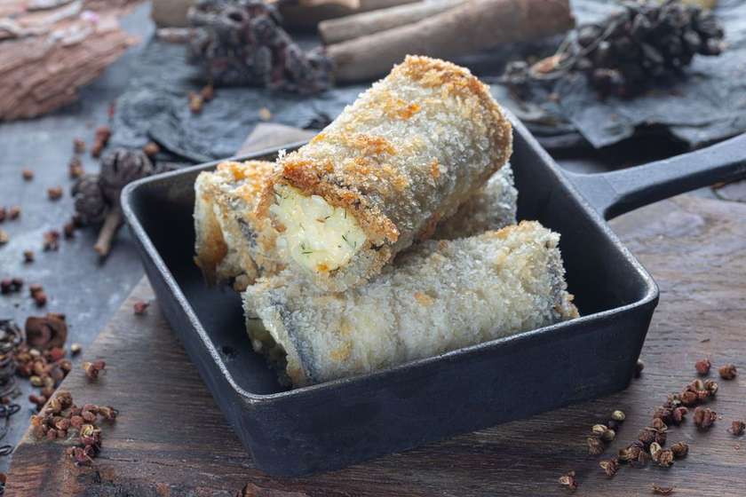 Eggplant roll with cheese pcs