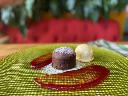 Chocolate Fondant with Vanilla Ice Cream