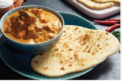 Butter Chicken served with naan