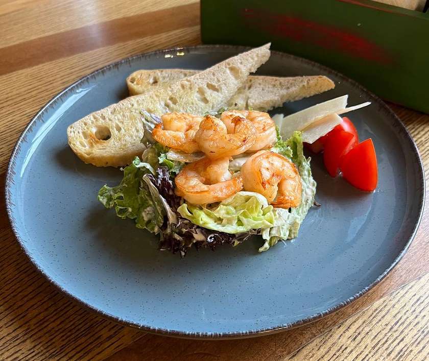 Caesar Salad with Shrimp