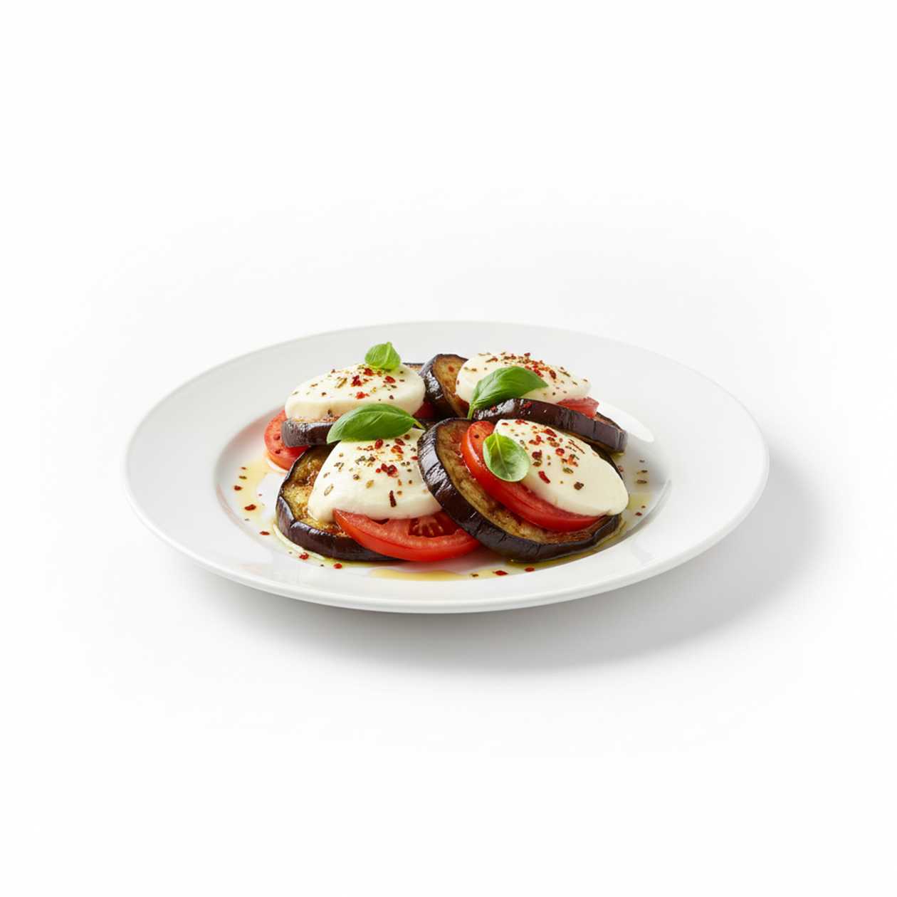 Praetud baklažaan tomati ja mozzarella juustuga