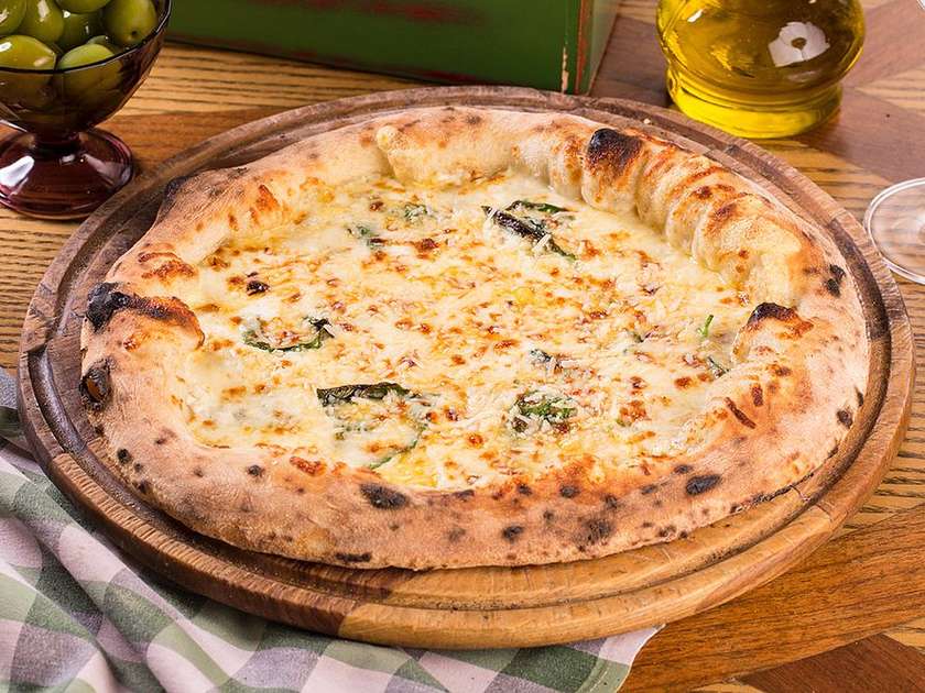 Quattro Formaggi with Mozzarella, Parmesan, Gorgonzola and Emmental