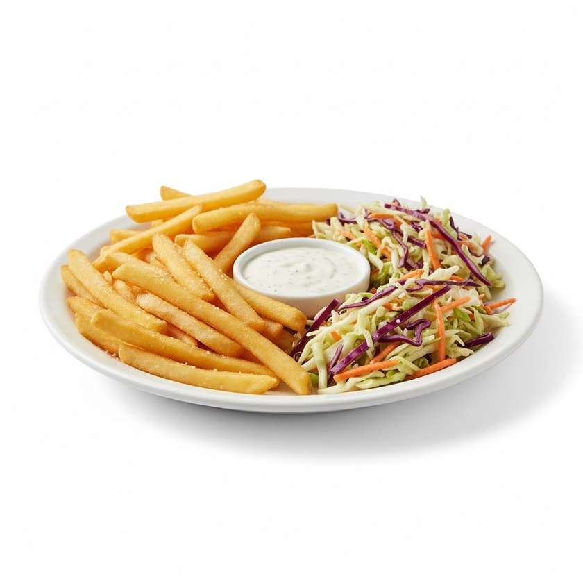 Friikartulid salatiga