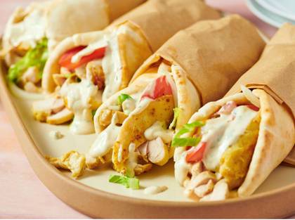 Chicken chips  shawarma Roll