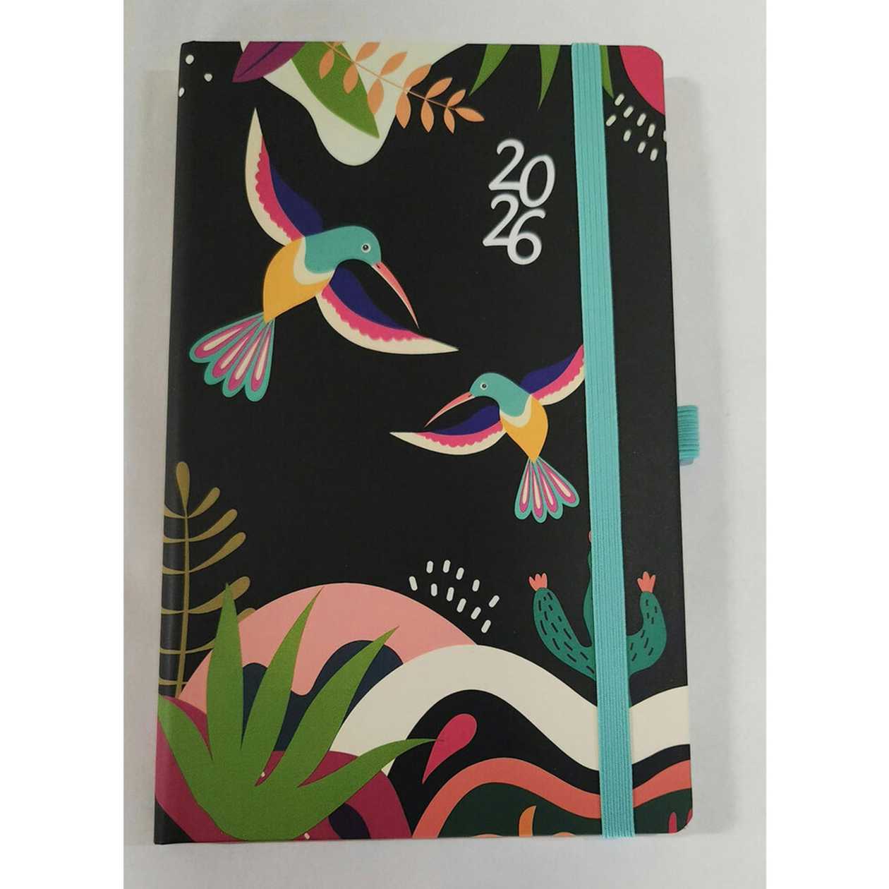 Papiro Agenda de Bolso Colibri 90 x 140 mm Preto e Azul 2026