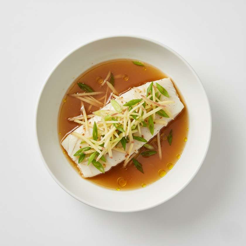 Fish Fillet With Ginger And Spring Onions