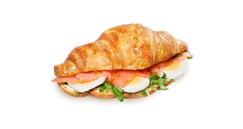 Croissant with Salmon and Egg