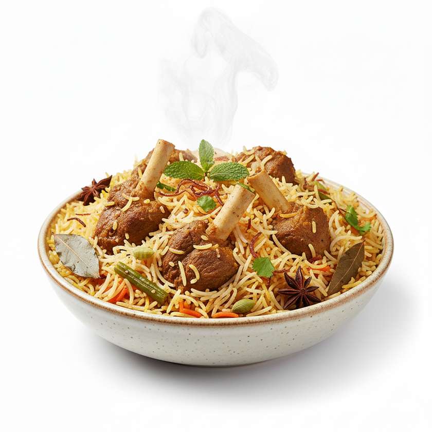 Haydarabadi qoyun biryani