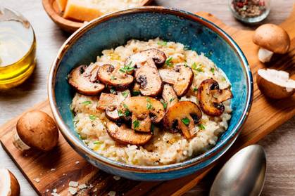Mushroom and Celery Risotto