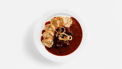 Pub-style Beef Goulash with a Selection of Dumplings