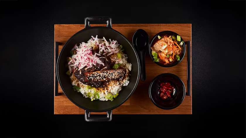 Beef Rib with Kimchi Salad