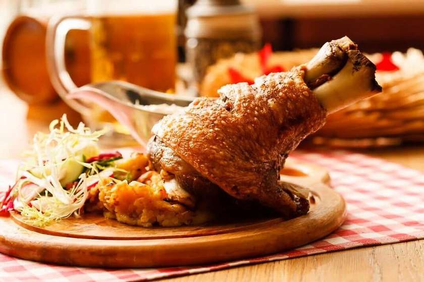 Pork Knuckle Roasted in Beer