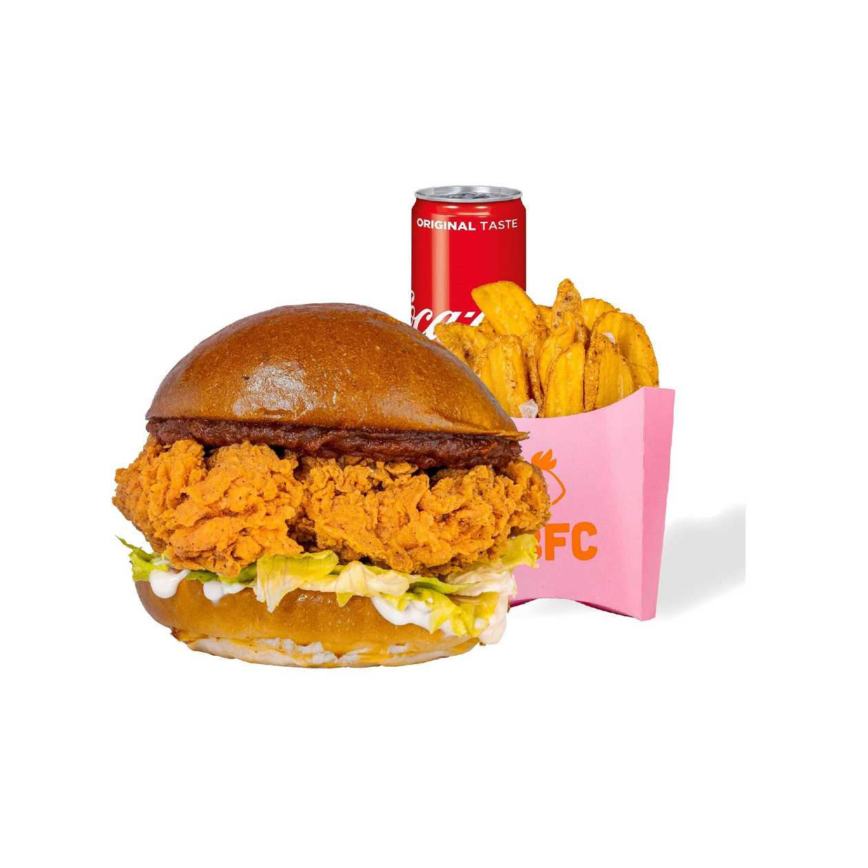 Menu | LBFC Burger, Fries Crispers 130g, Soft Drink