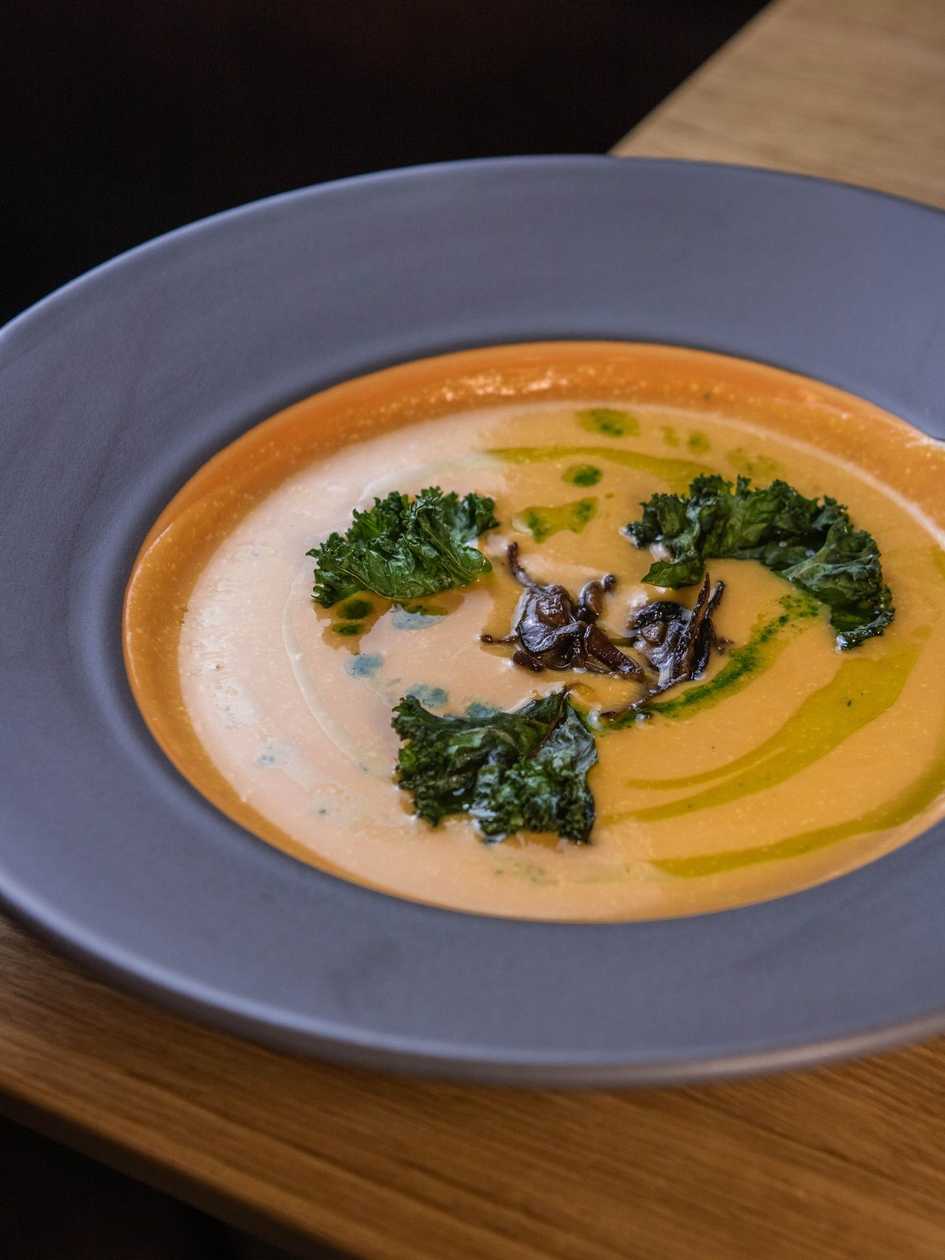 Korejietiška batatų sriuba